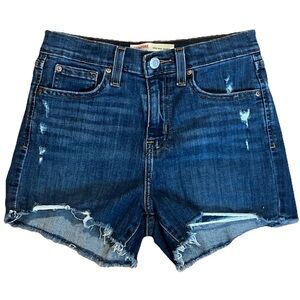 Girls Levi Strauss Signature High Rise Denim Short Cut Outs Size Large